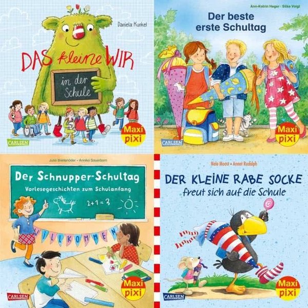Maxi Pixi Bücher Serie 96 Geschichten für den Schulstart